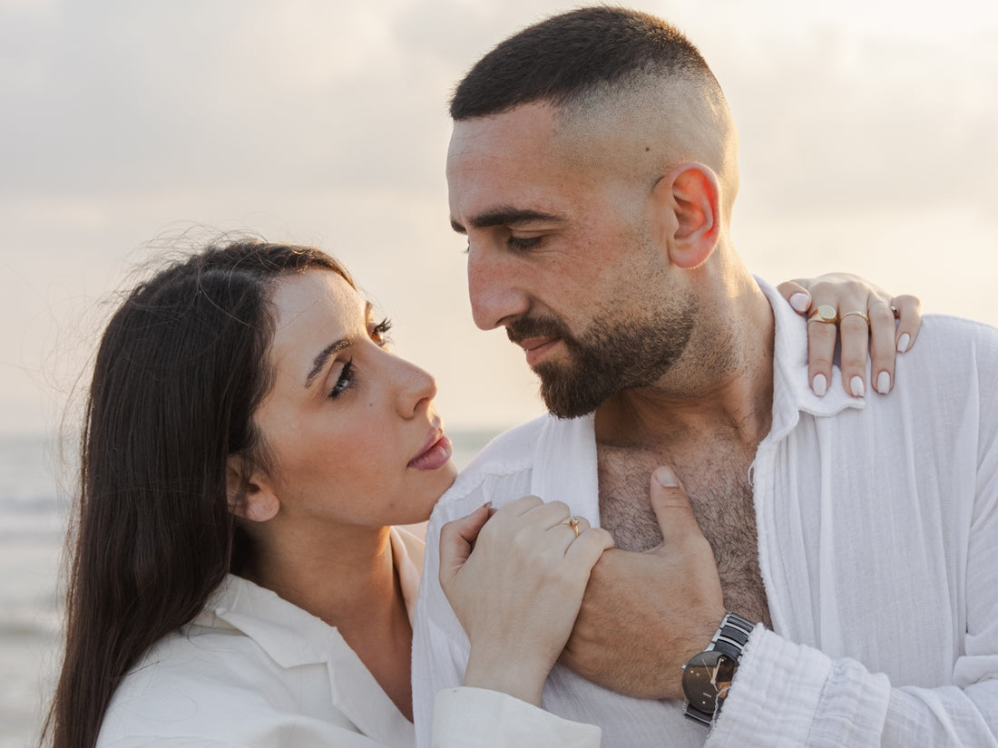 a man and a woman standing next to each other