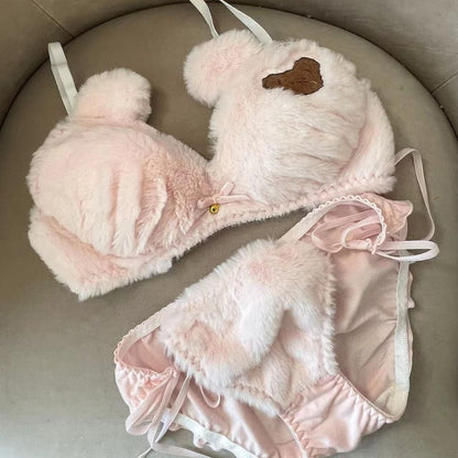 Bearaboo™ - Girl's Underwear Cartoon Bear Bra Set