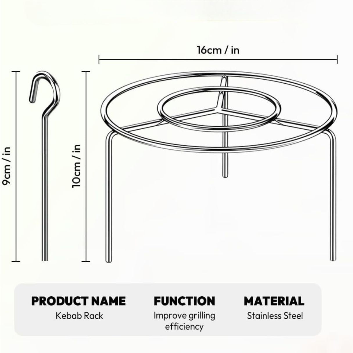 FryNova™ - Air Fryer Universal Stainless Steel Vertical Grill Rack