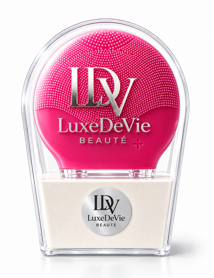 LuxeDeVie Cellulaire Cleanse™ | Advanced Sonic Facial Cleansing & Pore-Refining Skin Prep Device + Travel Tote