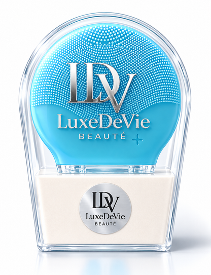 LuxeDeVie Cellulaire Cleanse™ | Advanced Sonic Facial Cleansing & Pore-Refining Skin Prep Device + Travel Tote
