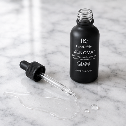 SENOVA™ serum dropper with clear lightweight serum texture