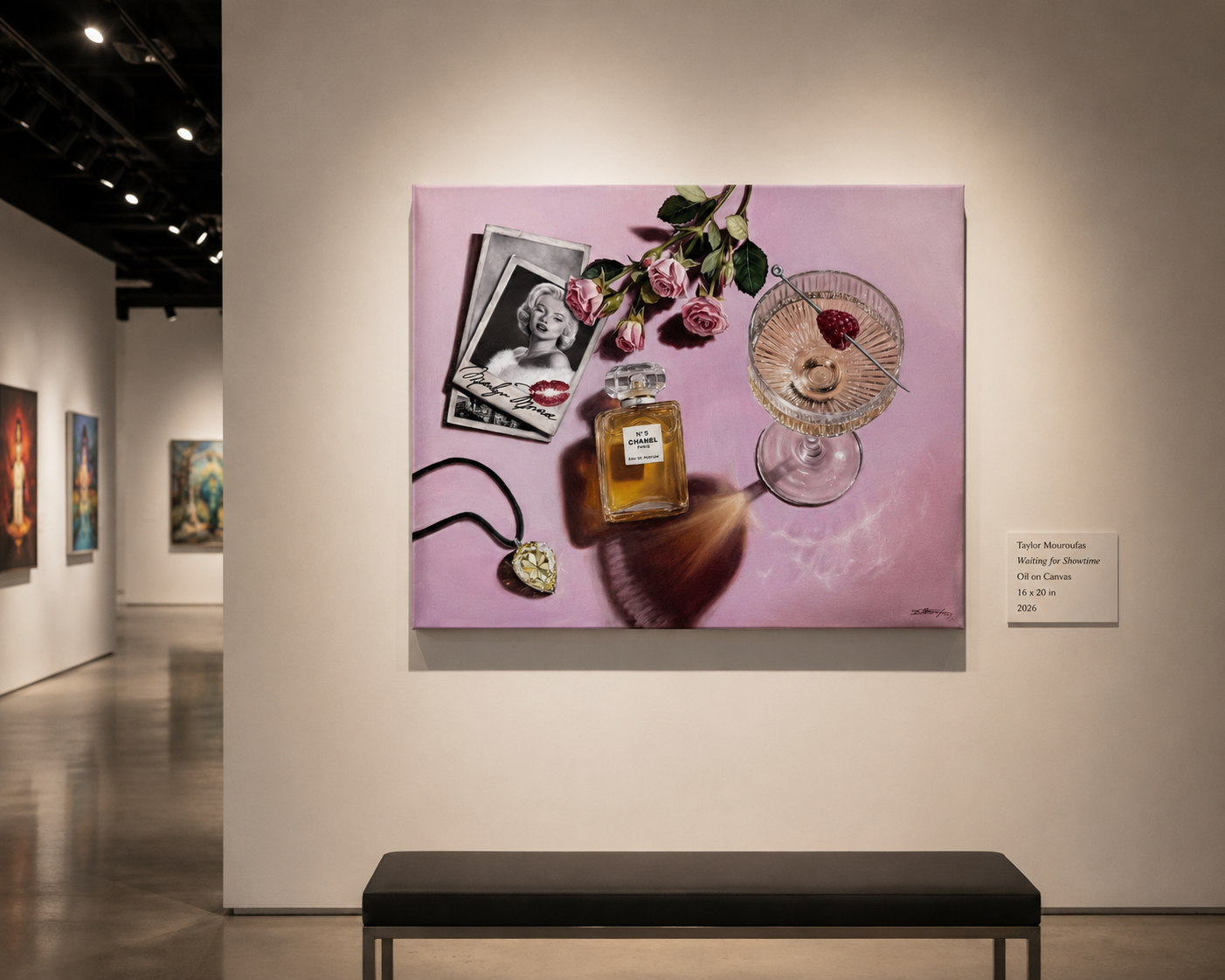 Waiting for Showtime | Original Marilyn Monroe Oil Painting by Taylor Mouroufas | LuxeDeVie Casa